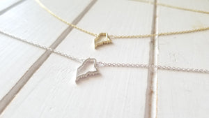 Maine Map Necklace - Outline