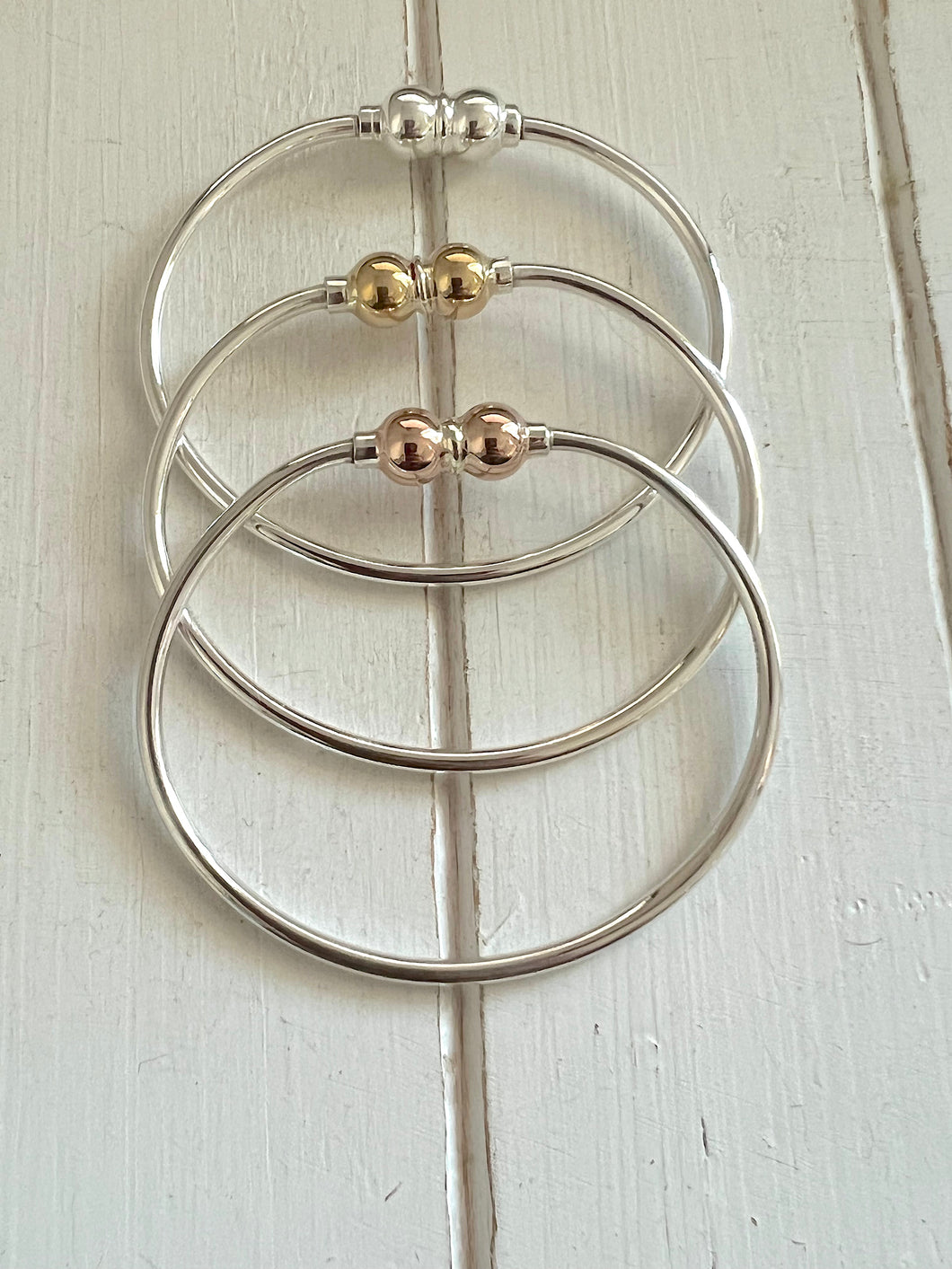 CC Double Ball Bangle : Silver and Gold options