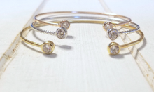 Load image into Gallery viewer, Double CZ Bangle - 3 colors available
