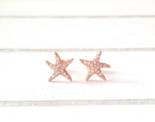 Load image into Gallery viewer, Cz Starfish Studs