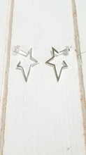 Load image into Gallery viewer, Star hoop earrings