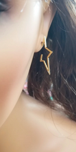 Load image into Gallery viewer, Star hoop earrings