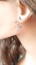 Load image into Gallery viewer, Star hoop earrings
