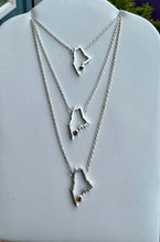 Load image into Gallery viewer, Maine Map Necklace with Tourmaline
