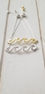 Multi Wave bracelet - Silver and 2 tone