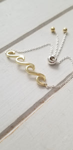 Multi Wave bracelet - Silver and 2 tone