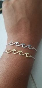 Multi Wave bracelet - Silver and 2 tone