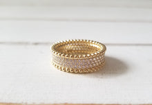 Load image into Gallery viewer, Eternity Band -Sterling Silver with Gold plating
