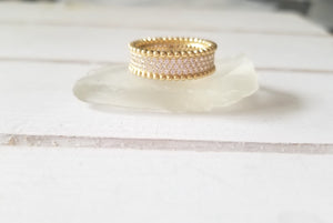 Eternity Band -Sterling Silver with Gold plating