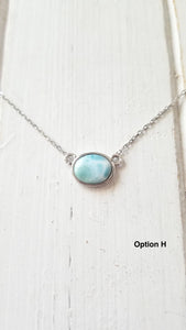 Oval Larimar necklace