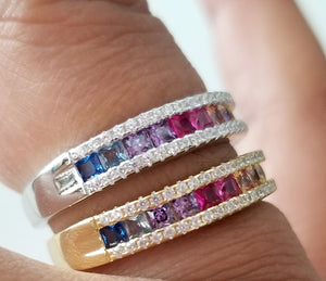 Rainbow Ring - Silver & Gold