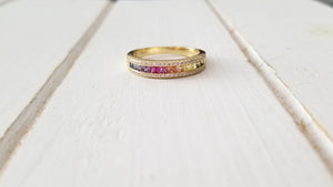 Rainbow Ring - Silver & Gold