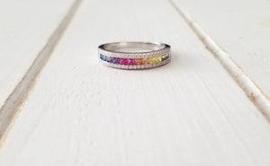 Rainbow Ring - Silver & Gold