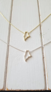 Maine Map Necklace - Outline