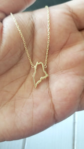 Maine Map Necklace - Outline