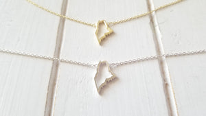 Maine Map Necklace - Outline