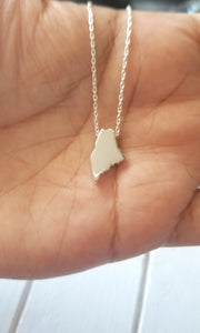 Maine Map Necklace