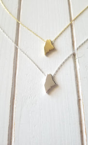 Maine Map Necklace