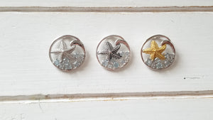 Knobby Starfish Pendant with Blue Topaz