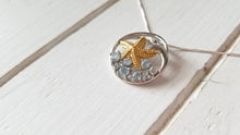 Load image into Gallery viewer, Knobby Starfish Pendant with Blue Topaz

