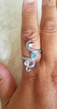 Load image into Gallery viewer, Octopus Tentacle Ring with Topaz
