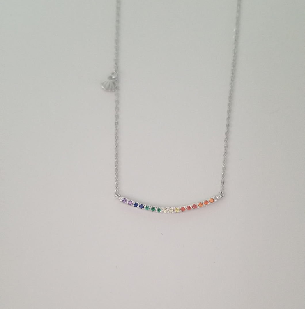 Rainbow Bar necklace