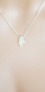 Maine Map Necklace