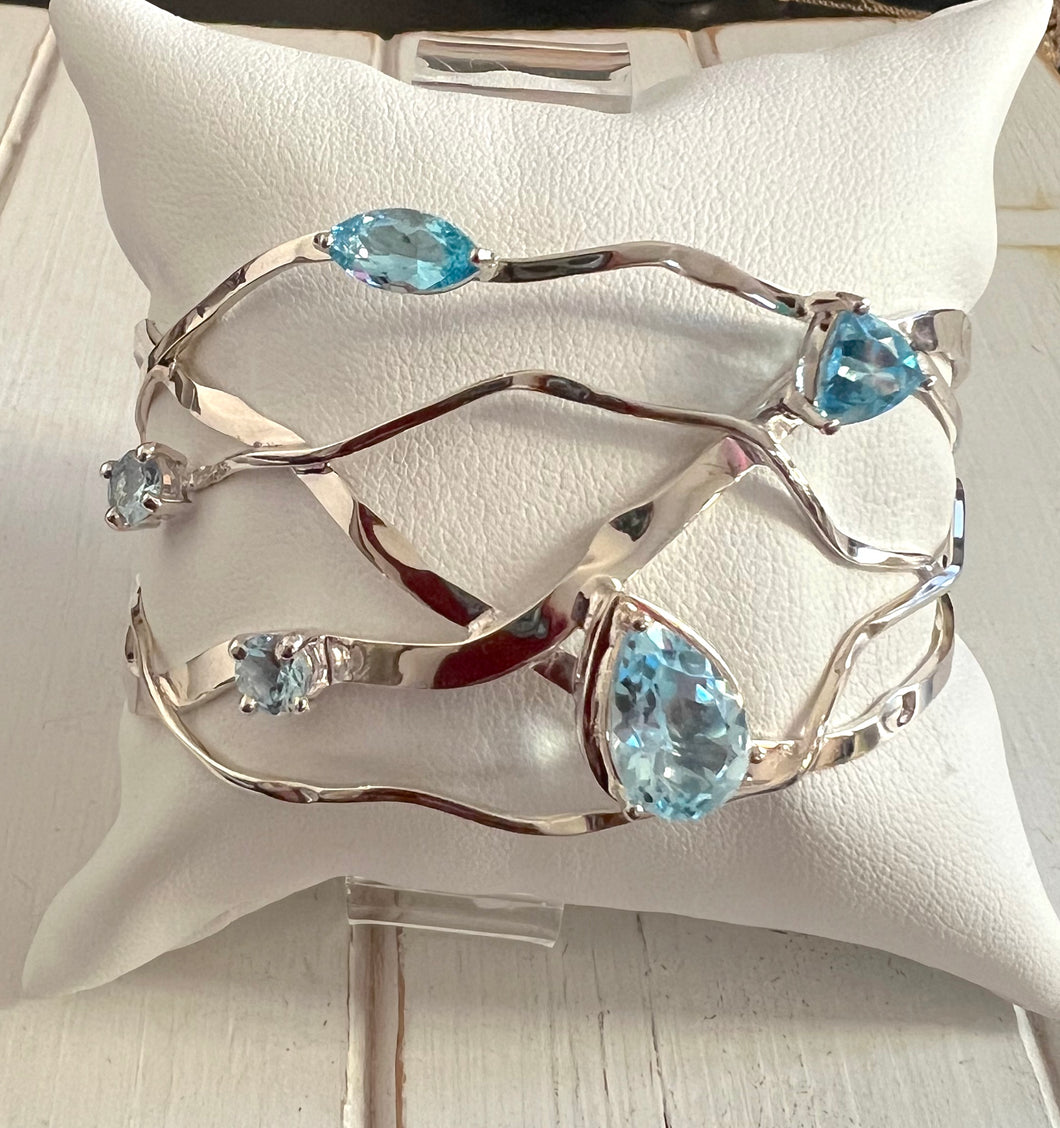 5 Topaz Cuff Bangle