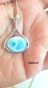 Oval Larimar Necklace