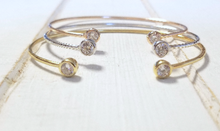 Load image into Gallery viewer, Double CZ Bangle - 3 colors available
