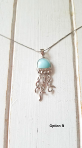Larimar Jellyfish necklace