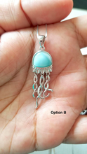 Load image into Gallery viewer, Larimar Jellyfish necklace
