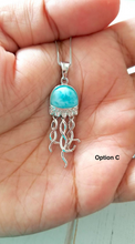 Load image into Gallery viewer, Larimar Jellyfish necklace
