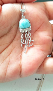 Larimar Jellyfish necklace
