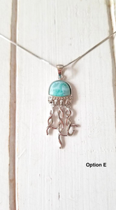 Larimar Jellyfish necklace