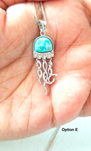 Load image into Gallery viewer, Larimar Jellyfish necklace
