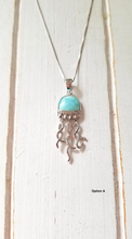 Load image into Gallery viewer, Larimar Jellyfish necklace
