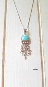 Larimar Jellyfish necklace