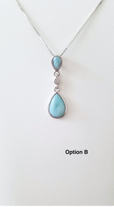 Teardrop & CZ pendant