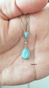 Teardrop & CZ pendant