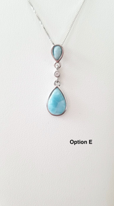 Teardrop & CZ pendant