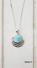 Load image into Gallery viewer, Round Larimar Pendant
