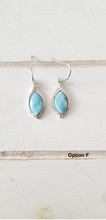 Load image into Gallery viewer, Marquis Larimar earrings
