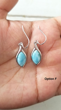 Load image into Gallery viewer, Marquis Larimar earrings
