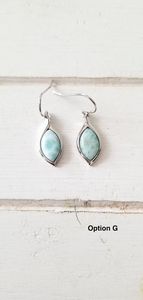 Marquis Larimar earrings
