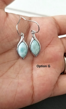 Load image into Gallery viewer, Marquis Larimar earrings
