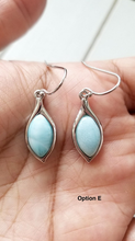 Load image into Gallery viewer, Marquis Larimar earrings

