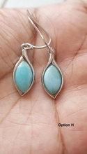 Load image into Gallery viewer, Marquis Larimar earrings
