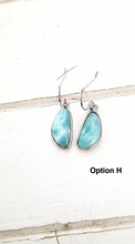 Load image into Gallery viewer, Free form Larimar earrings
