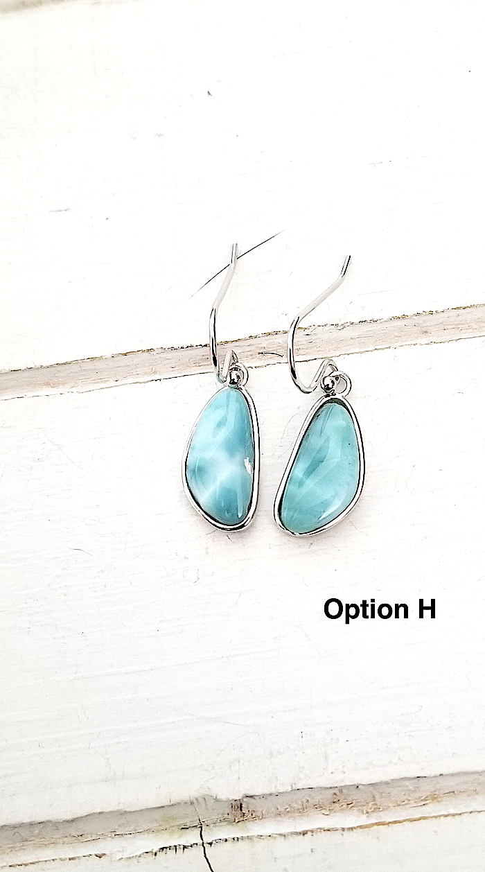 Free form Larimar earrings